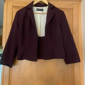All That Jazz Crop Lightweight Suit Jacket Sz 9-10